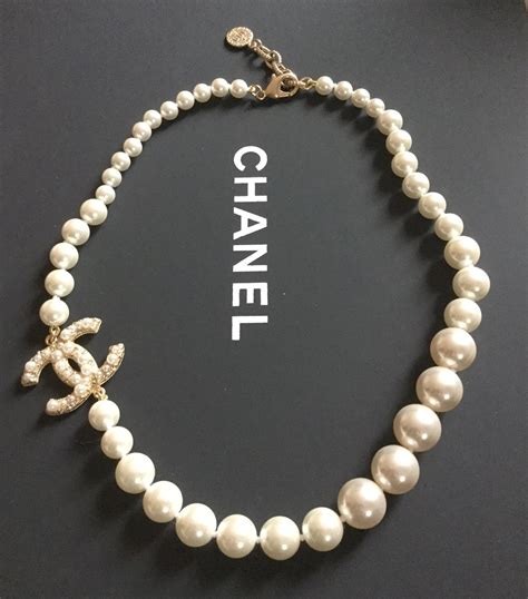 chanel choker 2017|authentic chanel pearl necklace.